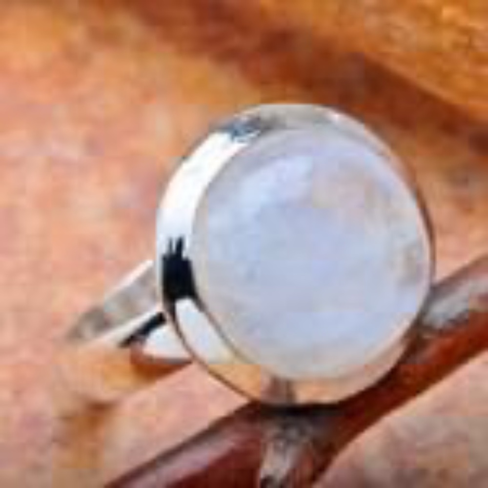 Moonstone silver ring